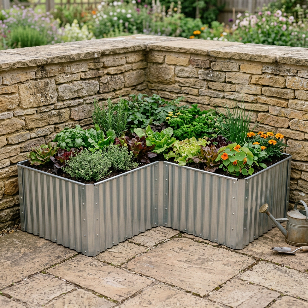 Corner L-Shaped Bed